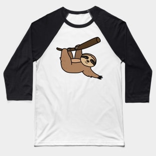 Cute Sloth Hanging from Tree Baseball T-Shirt
